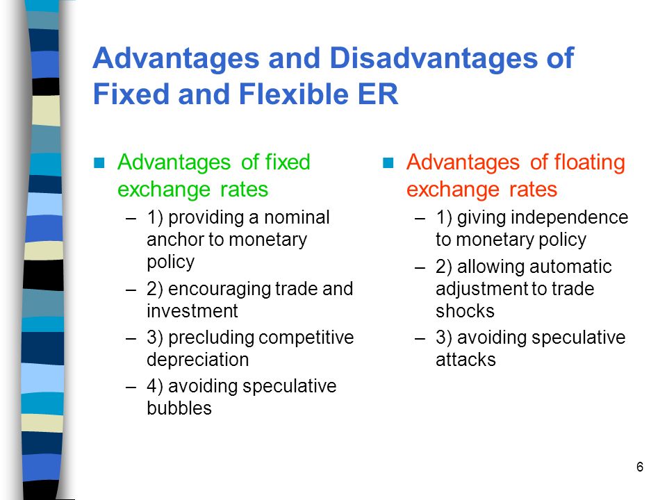 Rate exchange disadvantages fixed of Benefits and
